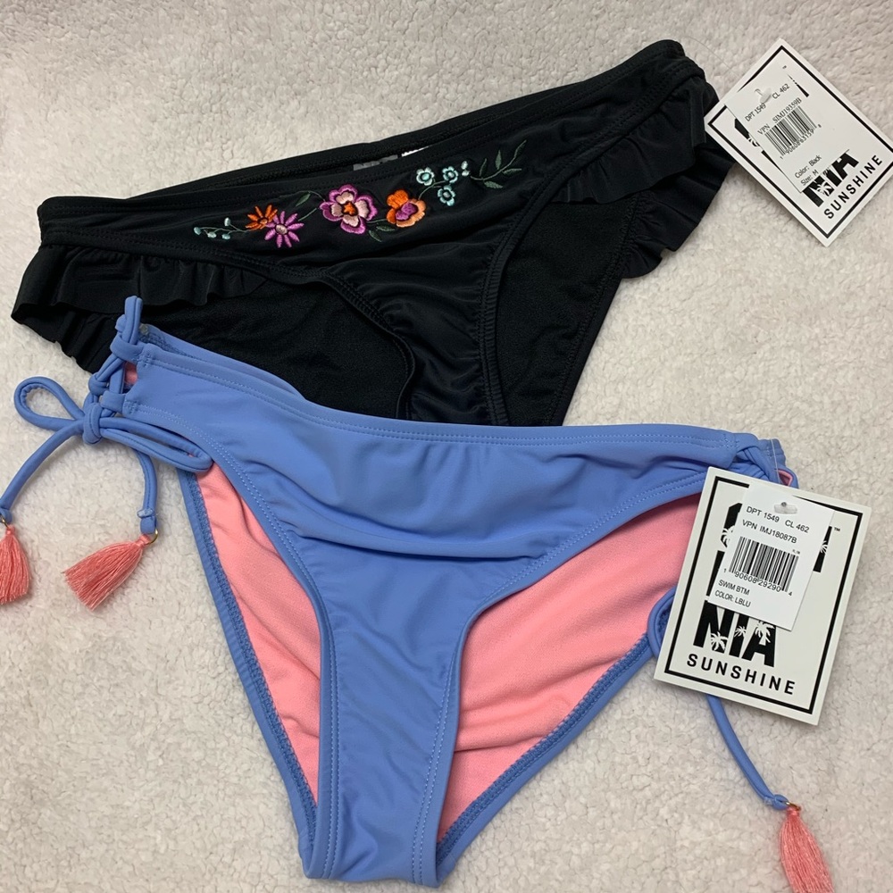 2 NWT California Sunshine Bikini Bottoms Medium